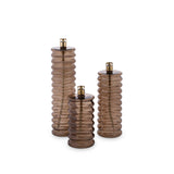 Olielamp | Colonne champagne brass