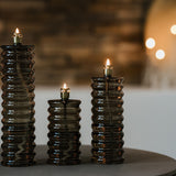 Olielamp | Colonne champagne brass
