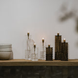 Olielamp | Colonne champagne brass