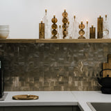 Olielamp | Colonne champagne brass