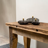 Olielamp | Disc smoke grey Brass