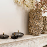 Olielamp | Disc smoke grey Brass