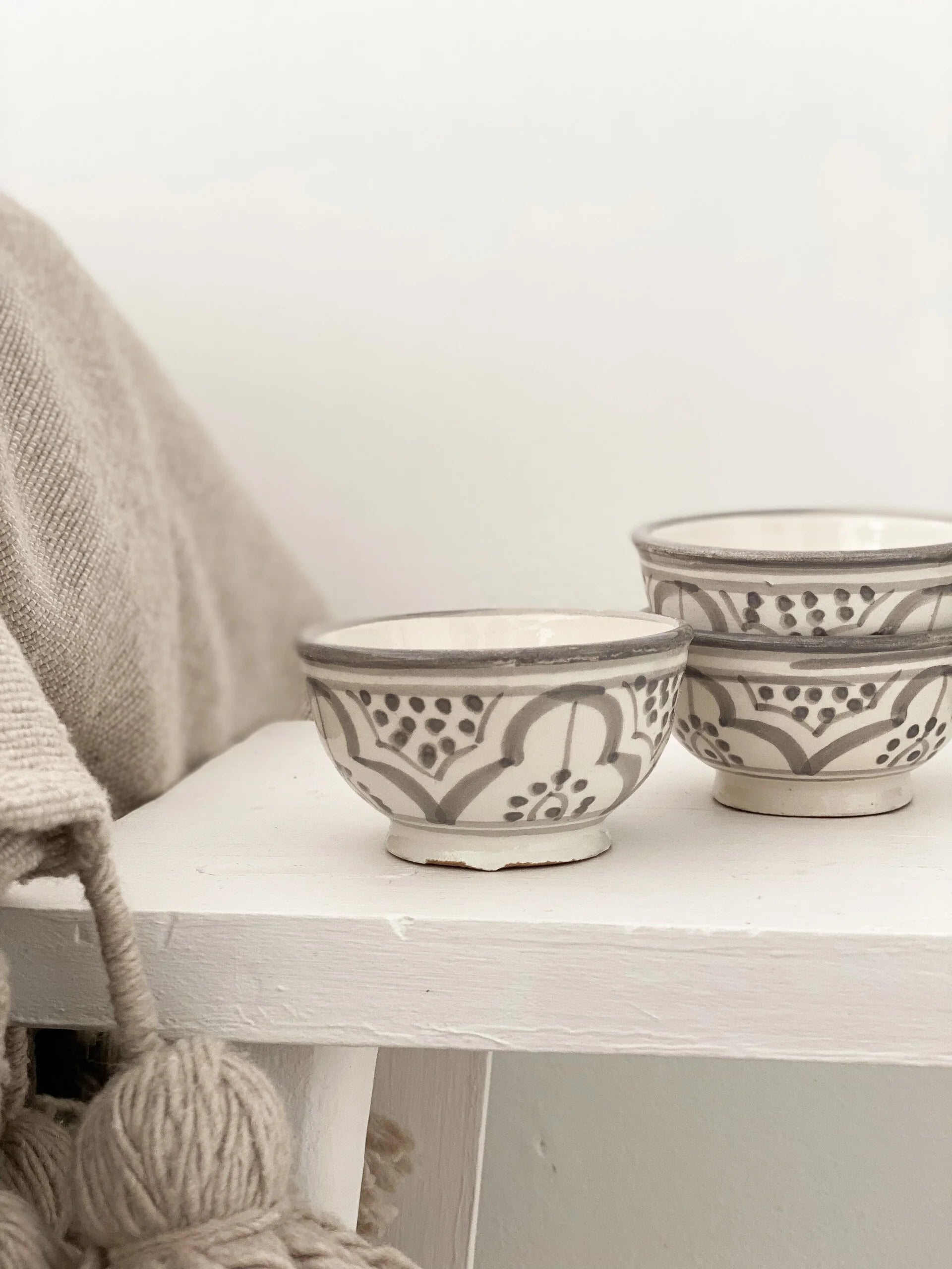 Schaaltje | Amberblokjes schaaltje Safie grey