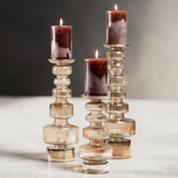 Candle holder | Glass candle holders Oyster - set of 3