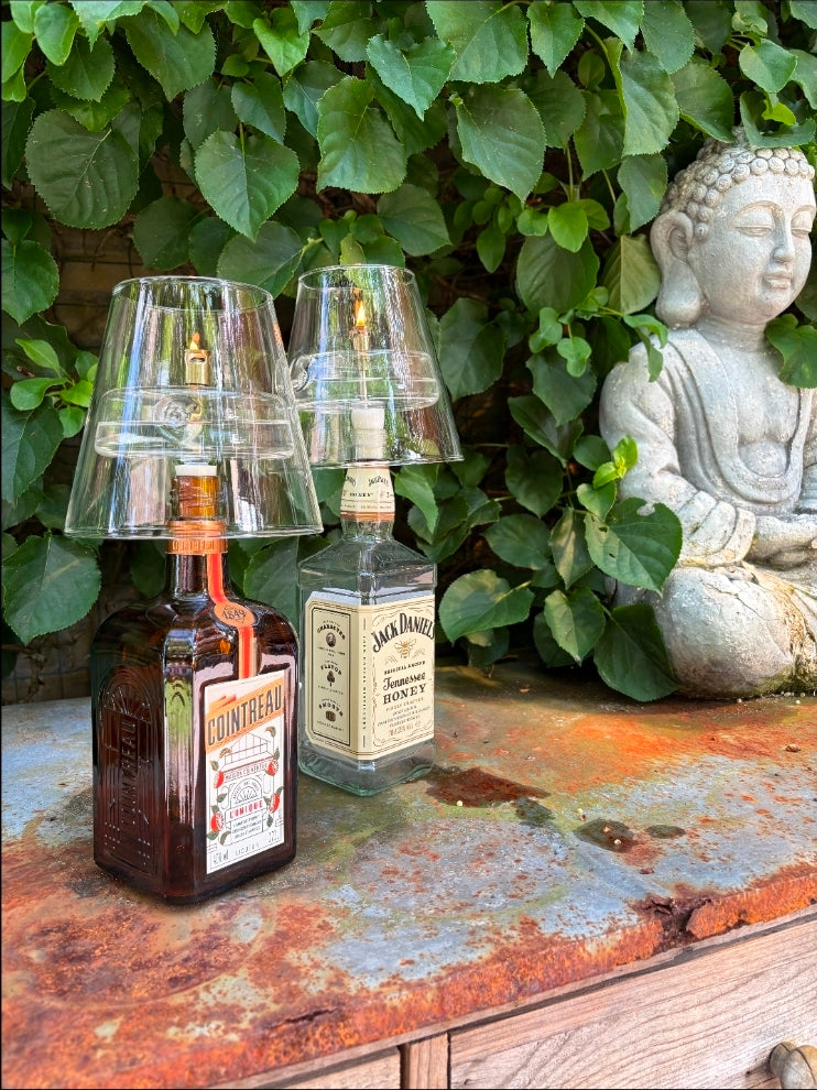 Oil lamp | Bottle lamp clear brass