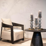 Kandelaar | Glass Candelholder grey luster