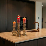 Candle holder | Glass candle holders Oyster - set of 3