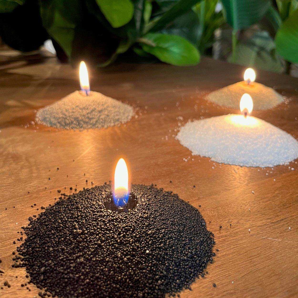 Sand wax verschillende kleuren met lont