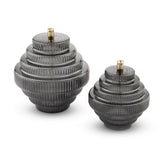 Olielamp |  Twin smoked grey brass